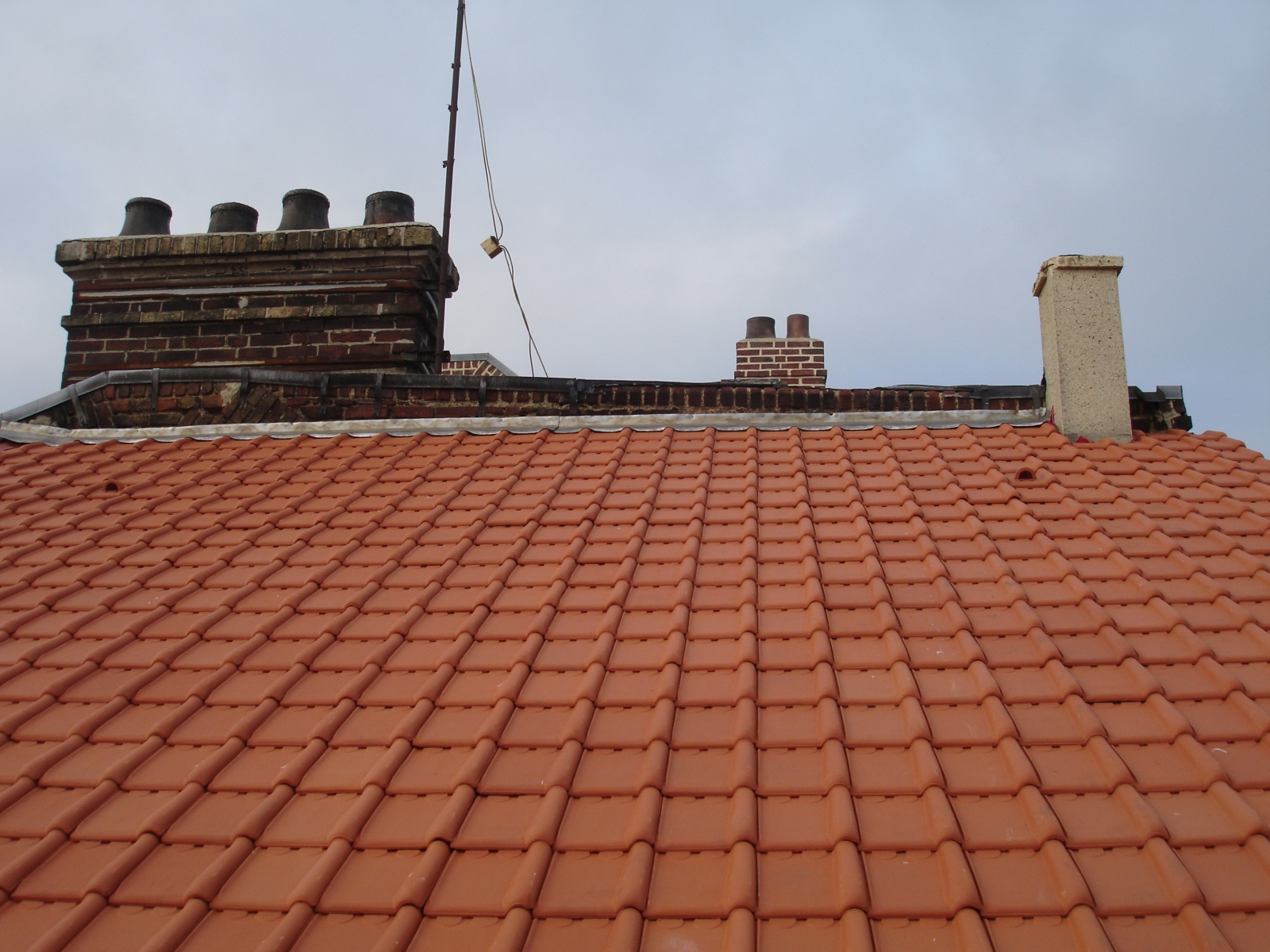 Couvertur en tuile mécanique rouge